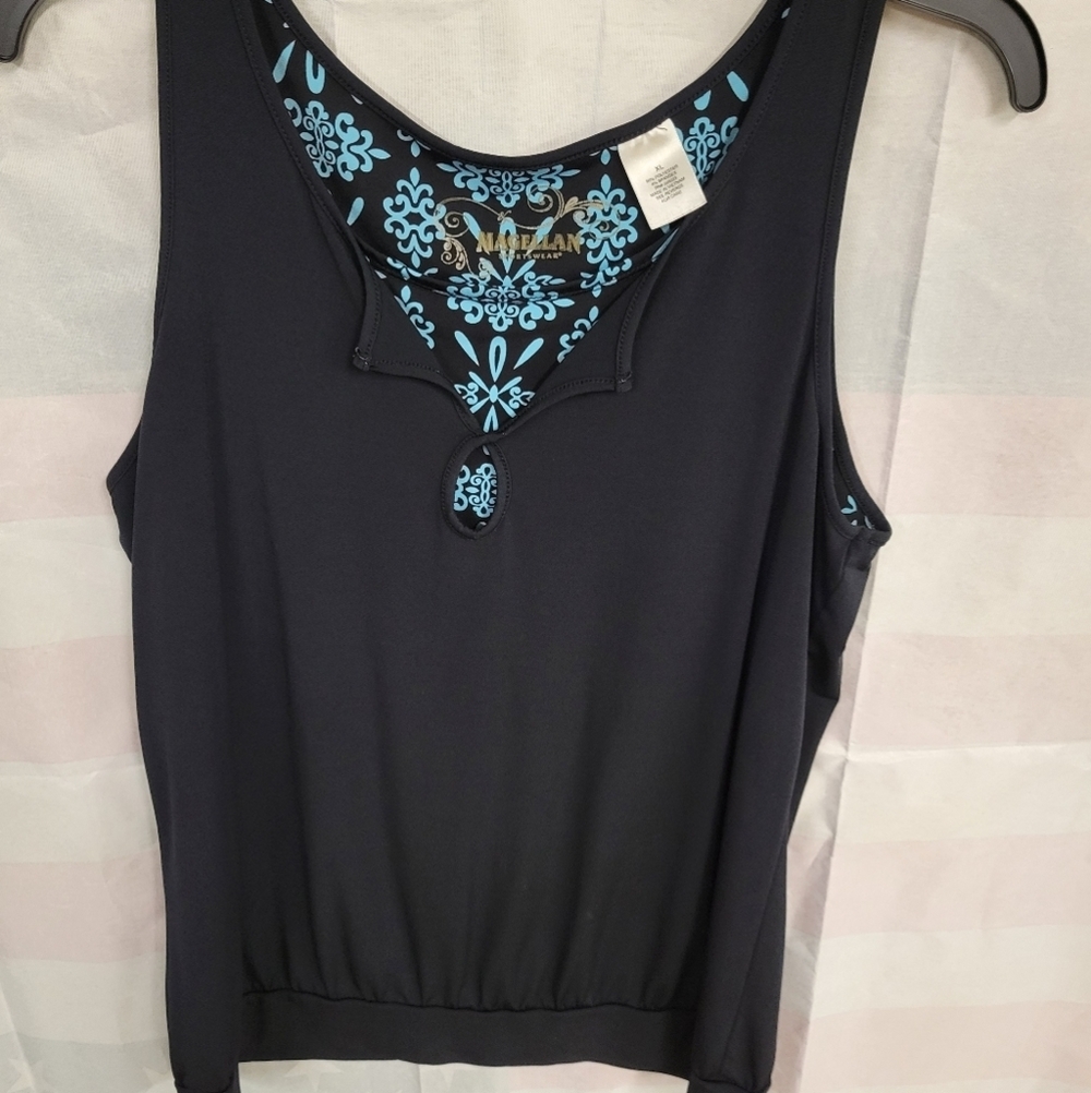 Magellan Sportswear XL Blue Layered Tank Top